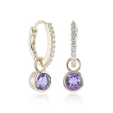 Gump's Signature Caroline Earrings in Amethyst & Diamonds