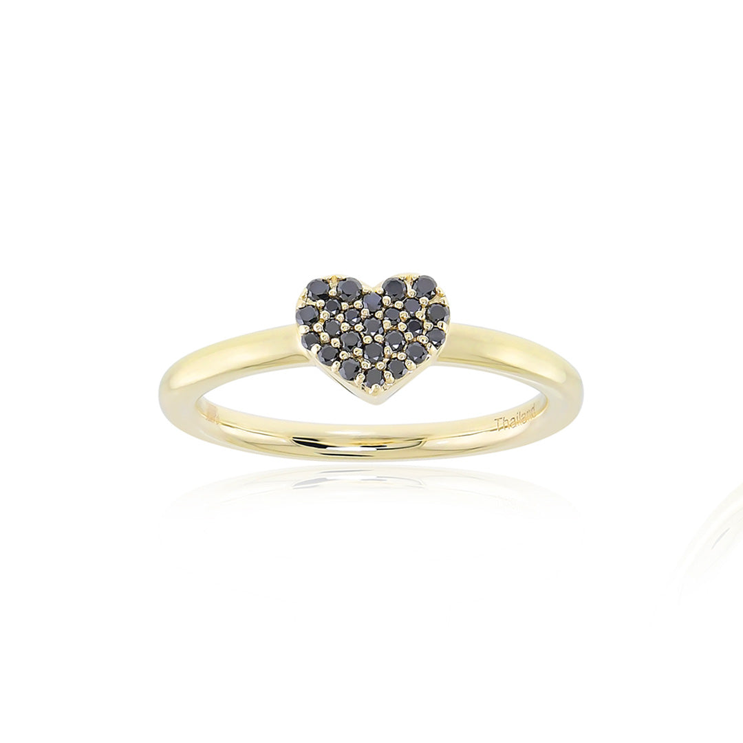 Gump's Signature Black Diamond Heart Ring
