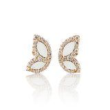 Butterfly Wing Earrings in Diamonds & Enamel