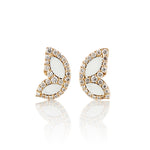 Gump's Signature Butterfly Wing Earrings in Diamonds & Enamel