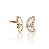 Butterfly Wing Earrings in Diamonds & Enamel
