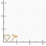 Halo Heart Earrings in White Enamel & Diamonds