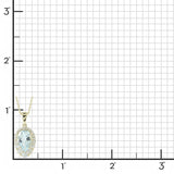 Aria Pendant Necklace in Aquamarine & Diamonds