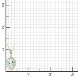 Aria Pendant Necklace in Aquamarine & Diamonds