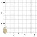 Brushed Gold Oval Earrings in Champagne & White Diamonds