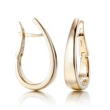 High-Polish Tapered Hoop Earrings