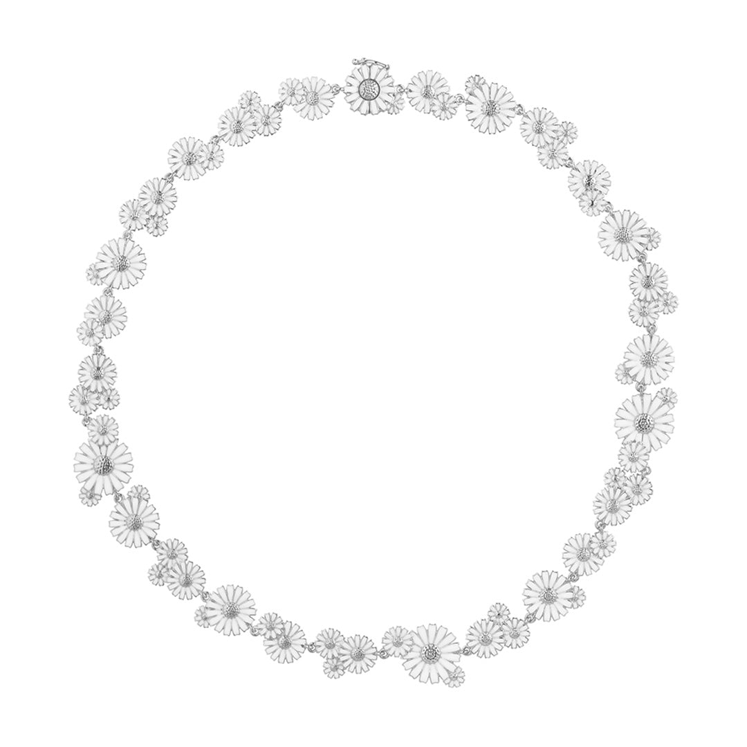 White Daisy Layered Necklace