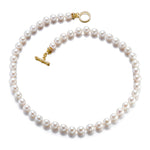 Gump's Signature 8mm Pearl Necklace with Diamond Toggle Clasp