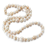 Gold & White South Sea Pearl Long Necklace