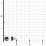 Black Enamel & Silver Shou Earrings