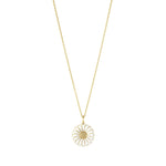 Georg Jensen White Daisy Pendant Necklace