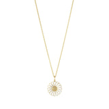 White Daisy Pendant Necklace
