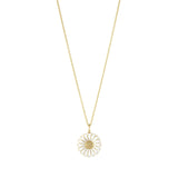 Georg Jensen White Daisy Pendant Necklace