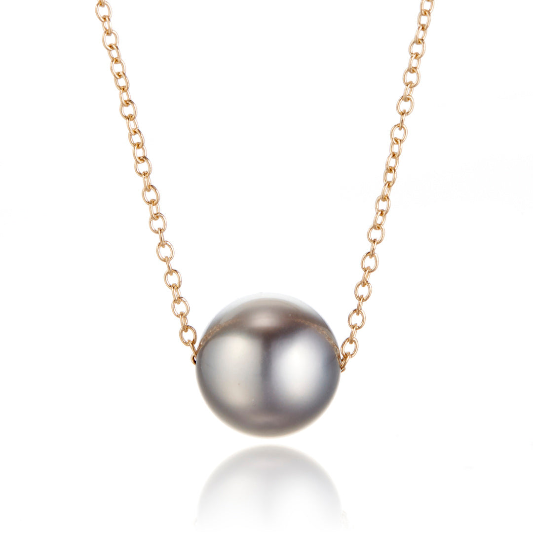 Tahitian Pearl Slide Pendant Necklace