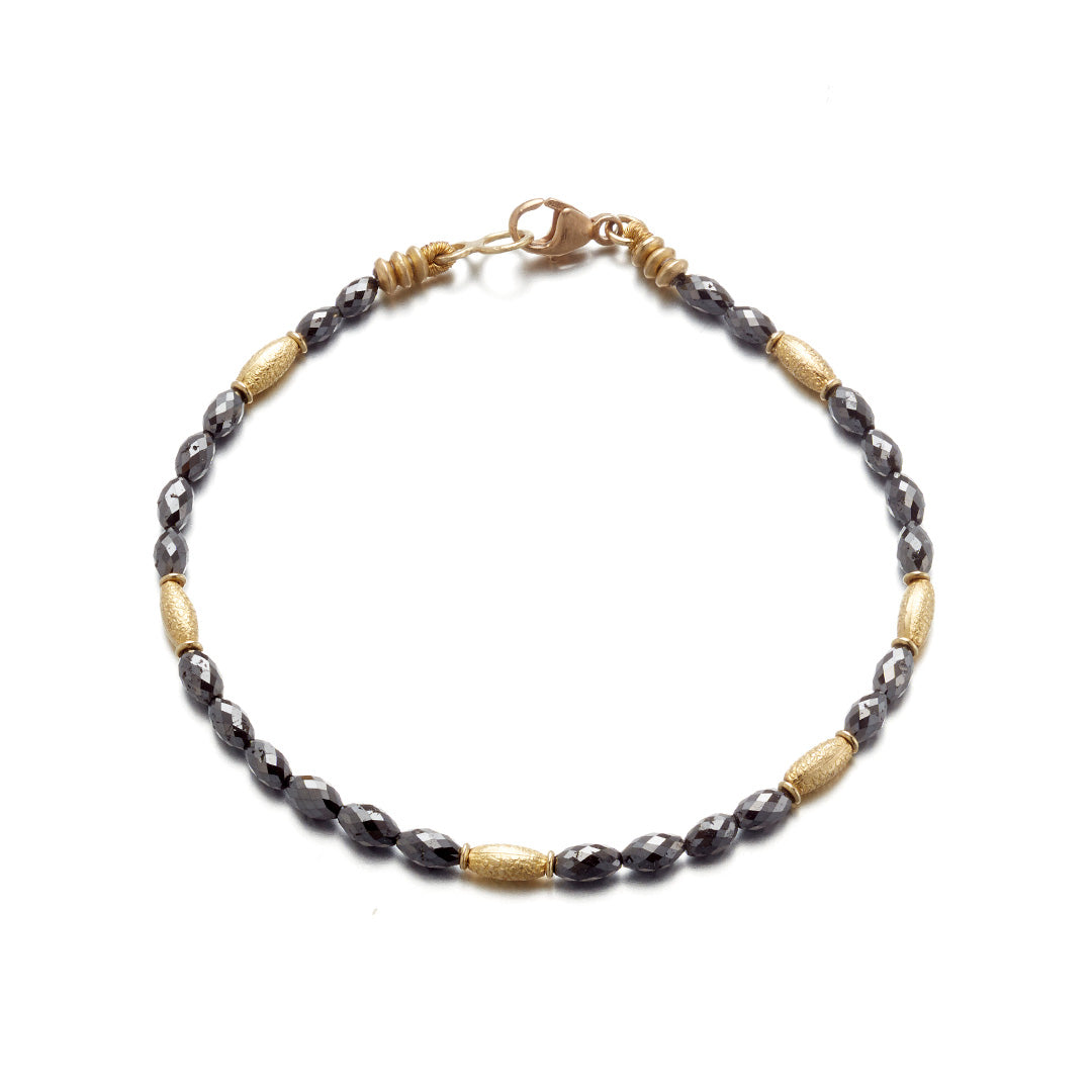 Barbara Heinrich Black Diamond Oval Bead Bracelet