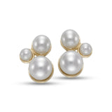 Multi-Sized Pearl Trio Earrings
