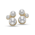 Multi-Sized Pearl Trio Earrings