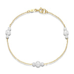 Multi-Sized Pearl Trio Bracelet