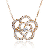 Diamond Rose Pendant Necklace