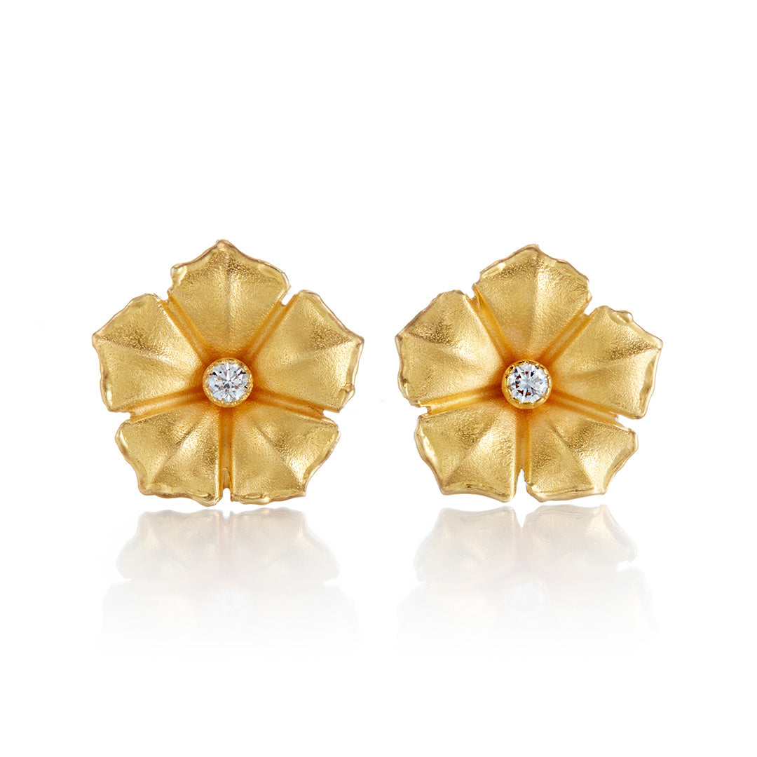 Diamond Mini Morning Glory Earrings