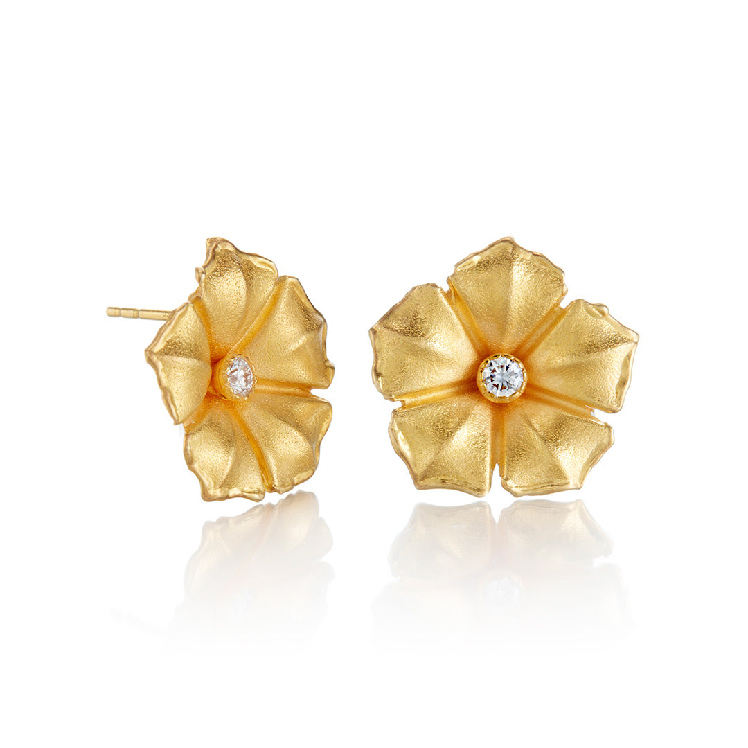Diamond Mini Morning Glory Earrings