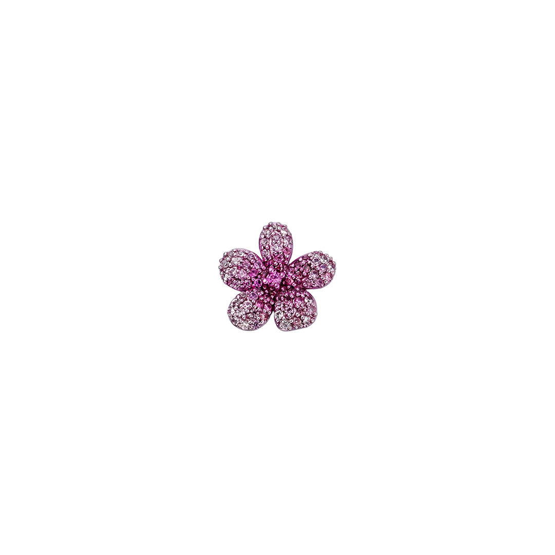 Loquet London Pink Sapphire Blooming Blossom Charm
