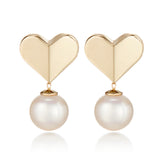 Pearl Heart Earrings
