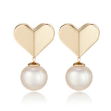 Pearl Heart Earrings