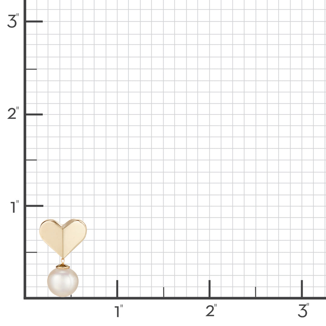 Pearl Heart Earrings