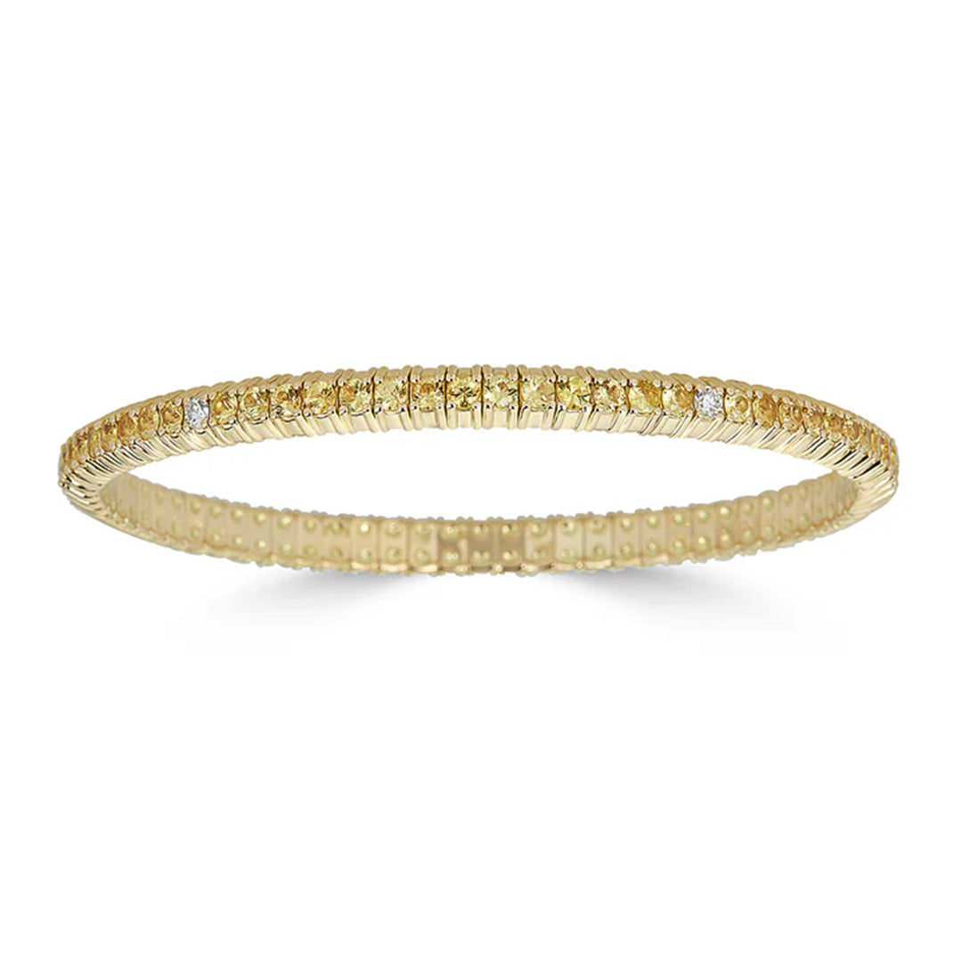 Zydo Yellow Gold Stretch Bracelet with Yellow Sapphires