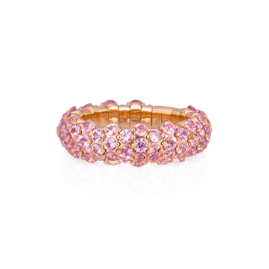 Zydo Rose Gold Ring with Baby Pink Sapphires