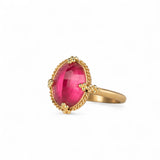 Pink Tourmaline Oval Ring