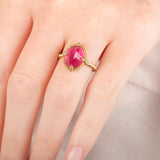 Pink Tourmaline Oval Ring