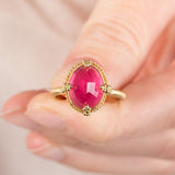 Pink Tourmaline Oval Ring