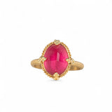 Pink Tourmaline Oval Ring