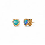 Amáli Crystal Opal Heart Stud Earrings