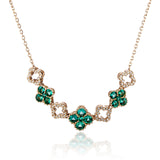 Emerald & Diamond Quatrefoil Necklace