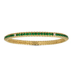 Zydo Yellow Gold Stretch Bracelet with Tsavorites