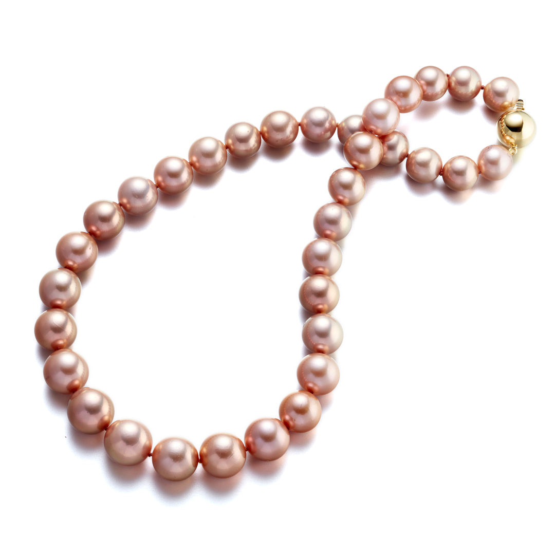 Gump's Signature 10-14mm Peach Bronze Pearl Necklace
