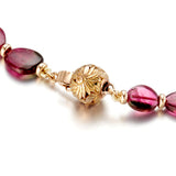 Watermelon Tourmaline Necklace with Antique Ojime Clasp