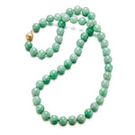 Gump's Signature 12.5mm  Apple Green Jadeite Necklace
