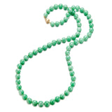 9mm Apple Green Jadeite Necklace