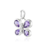 Butterfly Charm in Amethyst & Diamonds