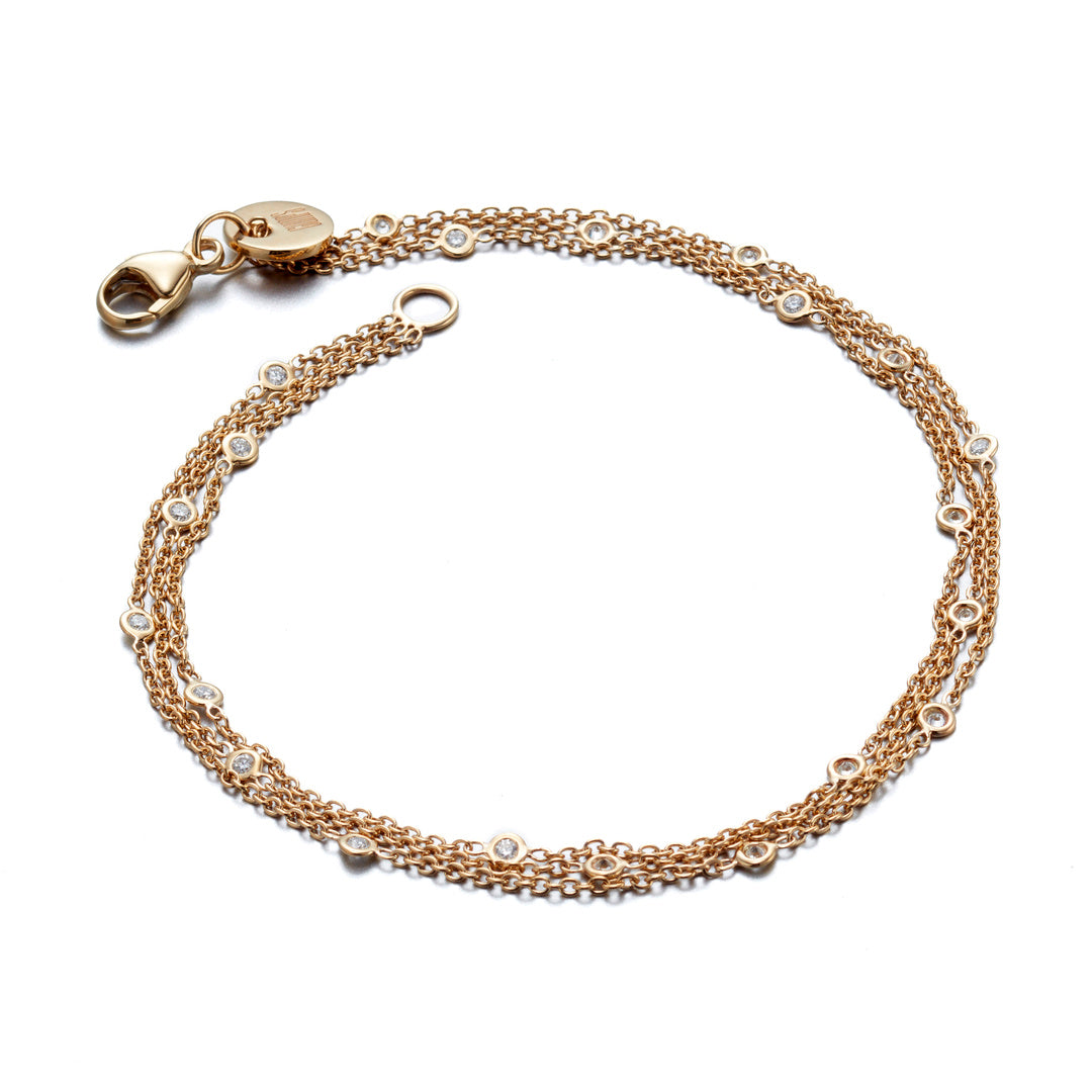 Gump's Signature Diamond Triple Chain Bracelet