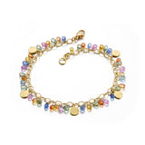 Multicolor Sapphire Briolette Petal Bracelet