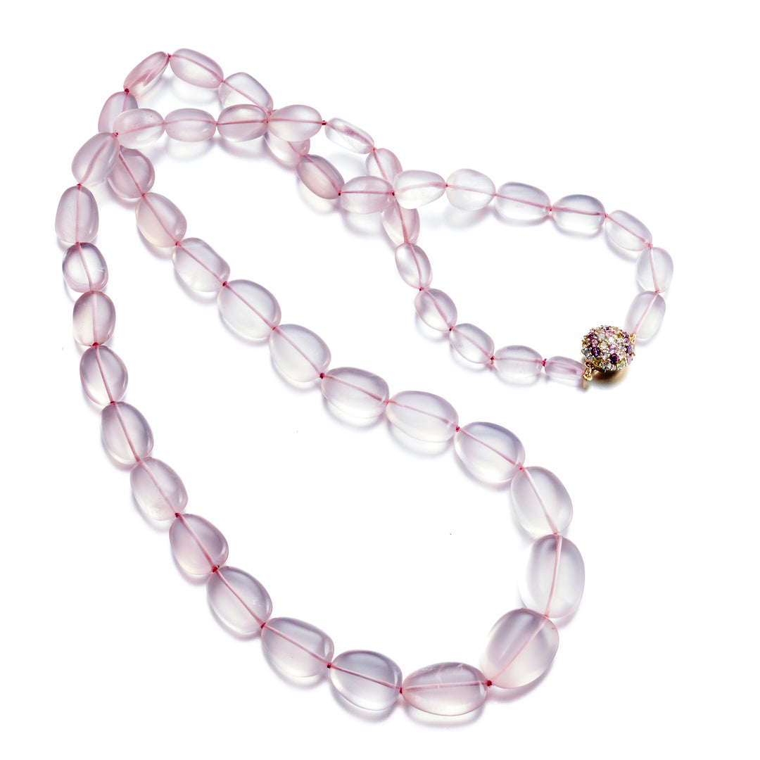 Gump's Signature Rose Quartz Graduated Necklace
