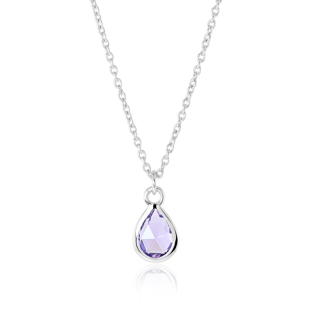 Gump's Signature Teardrop Pendant Necklace in Amethyst