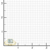 Rectangular Ring in Aquamarine