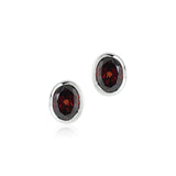 Joan Stud Earrings in Garnets