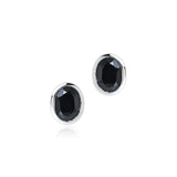 Joan Stud Earrings in Black Spinels